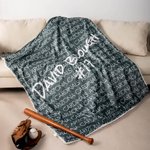 Couverture Polaire Sherpa Personnalisée avec Nom et Numéro Cadeau pour Joueur Athlète Passionnés de Sport