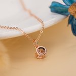 Collana di proiezione personalizzata con design a bolle per il compleanno o l'anniversario, regalo di San Valentino per lei