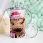 Tasse à boire personnalisée en acier inoxydable de qualité alimentaire avec nom Cadeau d'anniversaire pour les enfants Highland Cow Lover