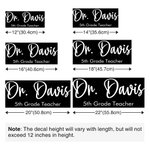 Decalcomania personalizzata per l'ufficio della classe con grado, posizione e materia Regalo per la giornata dell'insegnante