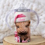 Tasse à boire personnalisée en acier inoxydable de qualité alimentaire avec nom Cadeau d'anniversaire pour les enfants Highland Cow Lover