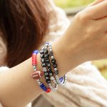 Personalized 4 Pcs Football Game Day Stackable Bracelet Sports Team Jewelry Gift for Football Fans Football Mom