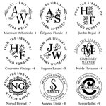 Tampon de Gaufrage Pour Livre Tampon Manuel Personnalisé avec Initiales et Nom Cachet Bibliothèque Librairie Cadeau Noël pour Amoureux de Lecture