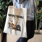 Personalized Trouble Maker Pet Party Tote Bag Reusable Shopping Bag Funny Birthday Gift for Cat Dog Lover Owner