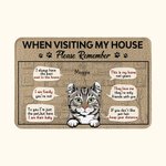 Personalised When Visiting Our House Welcome Doormat Home Decoration Gift for Pet Lover Owner