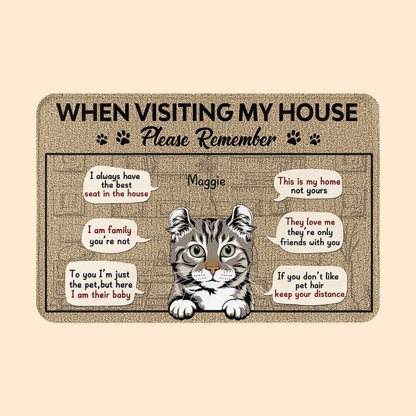 Welcome Doormat for Pet Lover Owner