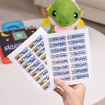 Etichette adesive personalizzate impermeabili di fiori di cuore carino con nome Forniture scolastiche Ritorno a scuola Regalo di compleanno per bambini