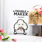 Gepersonaliseerde Trouble Maker Pet Acryl Plaque Desk Decoratie Verjaardagscadeau voor Pet Lover