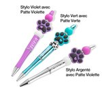 Stylo à Bille avec Perle Personnalisé avec Nom Cadeau d'Anniversaire pour les Amoureux des Animaux de Compagnie