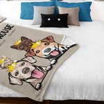 Couverture personnalisée avec portrait des animaux 1-6 Cadeau d'anniversaire pour les amoureux des chiens, des chats et des animaux de compagnie