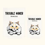 Plaque acrylique personnalisée Trouble Maker Cat Dog Funny Desk Decor Gift for Cat Dog Lover