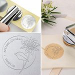 Personalised Exlibris Birth Flower Book Embosser Hand Held Embosser Embossing Stamp with Name Birthday Gift for Book Lovers Family