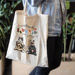 Personalized Trouble Maker Colorful Letters Tote Bag Reusable Pet Theme Shopping Bag Funny Birthday Gift for Cat Dog Lover