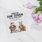 Gepersonaliseerd This Is My Couch Go Sit Over There Grappig Huisdier Acryl Plaquette Housewarming Gift Home Decoratie voor Kat Hond Liefhebber