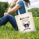 Personalized Trouble Maker Colorful Letters Tote Bag Reusable Pet Theme Shopping Bag Funny Birthday Gift for Cat Dog Lover