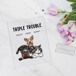 Plaque acrylique personnalisée Trouble Maker Cat Dog Funny Desk Decor Gift for Cat Dog Lover