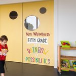 Personalised Rainbow of Possibilities Vinyl Classroom Wall Decal with Name and Grade Teacher's Day Back to School Gift for Teacher