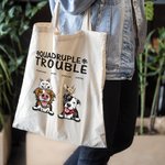 Gepersonaliseerde Probleemmaker met Paw Print Elemententote Tas Grote Capaciteit Huisdierenthema Winkeltas Schattig Verjaardagscadeau voor Kat-Hondlie