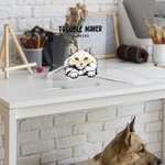 Plaque acrylique personnalisée Trouble Maker Cat Dog Funny Desk Decor Gift for Cat Dog Lover