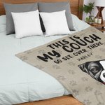 Personalizada This Is My Couch Go Sit Over There Pet Paw Print Blanket Birthday Gift for Dog Cat Pet Lovers