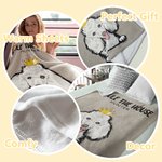 Couverture personnalisée avec portrait des animaux 1-6 Cadeau d'anniversaire pour les amoureux des chiens, des chats et des animaux de compagnie