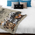 Personalizada This Is My Couch Go Sit Over There Pet Paw Print Blanket Birthday Gift for Dog Cat Pet Lovers