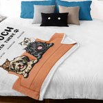 Personalizzato Questo è il nostro divano Vai a sederti laggiù Coperta Compleanno Regalo di inaugurazione per l'amante degli animali domestici