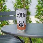 Gepersonaliseerd This Is My Couch Go Sit Over There 20oz Tumbler Verjaardagscadeau voor dierenliefhebber