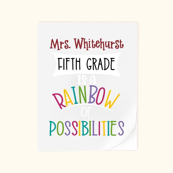 Rainbow of Possibilities Vinyl Teacher Gift