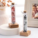 Personalised Message in a Bottle Photo Booth Style Glass Cork Bottle Home Desk Decoration Birthday Graduation Memorial Gift for Family Friend