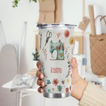Vaso de 20oz con Tapa Personalizado con Tema de Costura Regalo de Cumpleaños para el Día de la Madre para Amante de la Costura