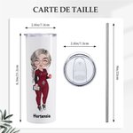 Gobelet Image Infirmière 600ml avec Paille Coupe Isolation Personnalisée avec Nom Cadeau pour Médecin Infirmier Pharmacien Anesthésiste