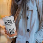 Gepersonaliseerd This Is My Couch Go Sit Over There 20oz Tumbler Verjaardagscadeau voor dierenliefhebber