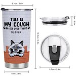 Gepersonaliseerd This Is My Couch Go Sit Over There 20oz Tumbler Verjaardagscadeau voor dierenliefhebber