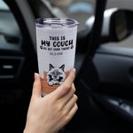 Gepersonaliseerd This Is My Couch Go Sit Over There 20oz Tumbler Verjaardagscadeau voor dierenliefhebber