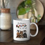 Personalized Trouble Maker 1-6 Dogs or Cats Ceramic Mug with Names 11oz and 15oz Birthday Gift for Pet Lovers
