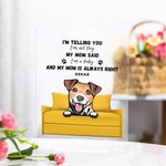Gepersonaliseerd We're Telling You We're Not Pets Acryl Plaquette met standaard Bureaudecoratie Verjaardagscadeau voor katten-hondenliefhebber