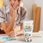 Personalized Sewing Theme Food Grade 30oz Curved Tumbler with Lid Birthday Mother's Day Gift for Mother Sewing Lover