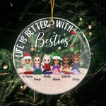 Personalizzato La vita è migliore con le amiche Regalo in acrilico per l'amica sorella