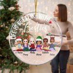 Personalizzato La vita è migliore con le amiche Regalo in acrilico per l'amica sorella