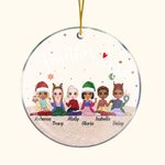 Gepersonaliseerd Samen Sinds Leuk Beeldverhaalmeisje Acryl Ornament Cadeau voor Zus