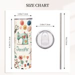 Personalisierte Nähen Thema Food Grade 20oz Skinny Tumbler mit Deckel und Stroh Reinigung Bürste Geburtstag Muttertag Geschenk für Mutter Nähen Liebha