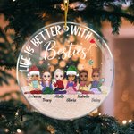 Personalizzato La vita è migliore con le amiche Regalo in acrilico per l'amica sorella