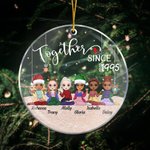 Gepersonaliseerd Samen Sinds Leuk Beeldverhaalmeisje Acryl Ornament Cadeau voor Zus