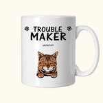 Tasse en céramique personnalisée Double Trouble 1-6 Chiens ou Chats avec noms 11oz et 15oz Cadeau d'anniversaire pour les amoureux des animaux de compagnie