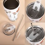 Vaso personalizado Nana's Garden Love Grows Here Watercolor Birth Flower 30oz Curved Tumbler Birthday Gift for Women Girls