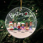 Personalised Besties Forever Acrylic Ornament with Hole Gift for Best Friend