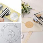 Personalised From The Library of Wildflower Book Embosser Stamp Gift for Writer Book Club Books Lover