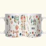 Tazza in ceramica a tema cucito personalizzata con nome Regalo di compleanno per la festa della mamma per la madre amante del cucito