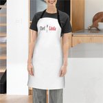 Tablier de chef en tissu Oxford imperméable et personnalisé avec nom Cadeau d'anniversaire de pendaison de crémaillère pour les amoureux de la cuisine